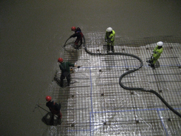 Concrete being poured